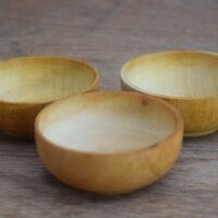 wooden sauce bowl